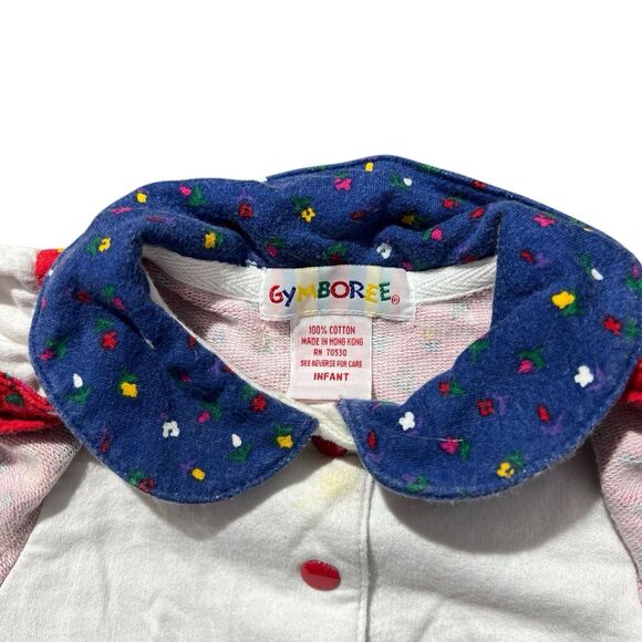 Vtg Rare Gymboree Rainbow Label Heart And Floral Print One Piece Sz Infant - Picture 6 of 16